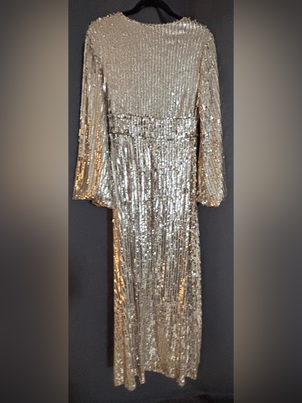 Nasty Gal Studio Longline At The Bar Sequin Duster - size 6 - Picture 4 of 5